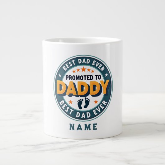 Custom Personalized Name Gift for Dad ジャンボコーヒーマグカップ (正面)