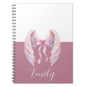 custom & personalized  name notebook with bow ノートブック (正面)