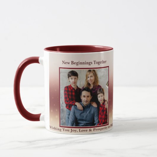 custom, personalized, new year, photo mug, gift,  マグカップ (左)