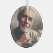 Custom Personalized Photo ガラスオーナメント (正面右)