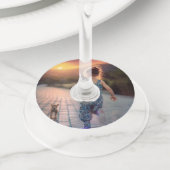 Custom Personalized Photo  ワイングラスタグ (クローズアップ)