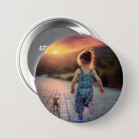 Custom Personalized Photo 缶バッジ (正面&裏面)