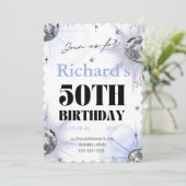 custom personalized photo 50th  birthday セーブザデート (スタンド正面)