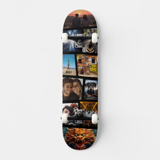 Custom Personalized Photo Collage Skateboard スケートボード (正面)
