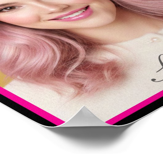 Custom Personalized Photo Matte Poster Print ポスター (角)