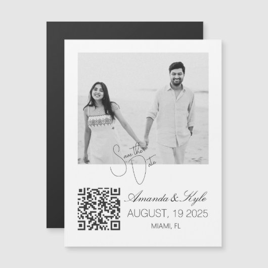 Custom Personalized Photo save the Date magnet (正面/裏面)