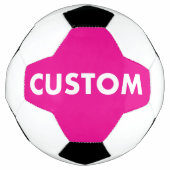 Custom Personalized PINK Soccer Football サッカーボール (正面)
