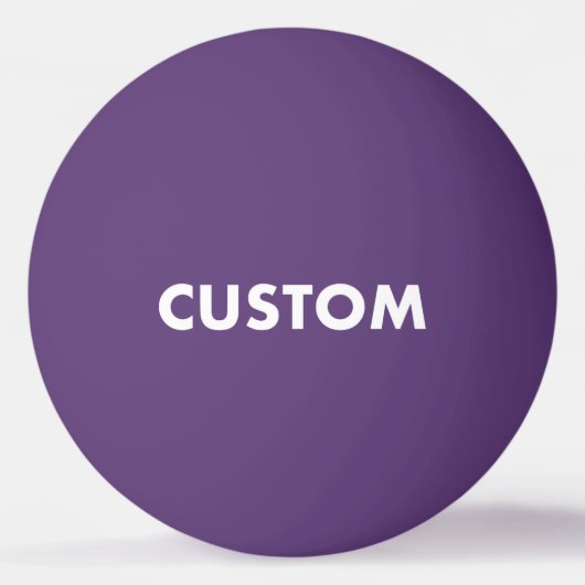 Custom Personalized PURPLE Table Tennis 卓球ボール (正面)