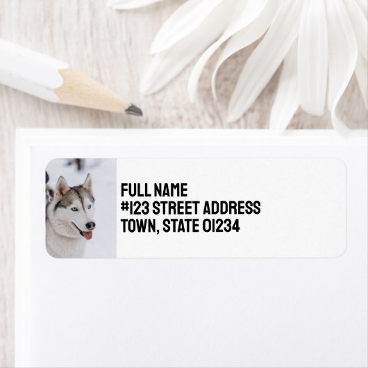 Custom Personalized Siberian Husky Dog ラベル (インサイチュ)