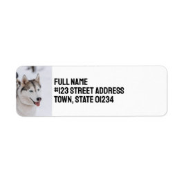 Custom Personalized Siberian Husky Dog ラベル
