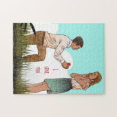 Custom personalized valentineday marriage proposal ジグソーパズル (横)