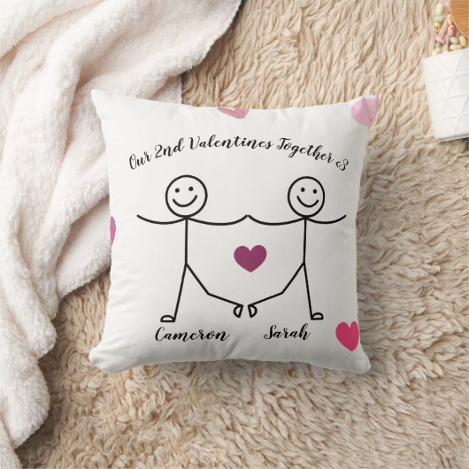  Custom Personalized Valentines Pillow  クッション (ブランケット)