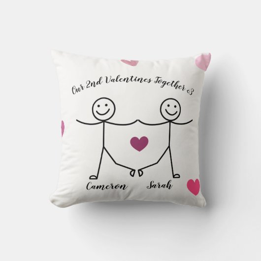  Custom Personalized Valentines Pillow  クッション (正面)