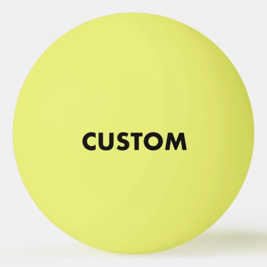 Custom Personalized YELLOW Table Tennis 卓球ボール (裏面)