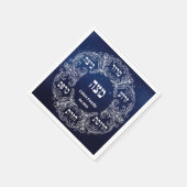 Custom Pesach Seder Plate Hebrew Passover スタンダードカクテルナプキン (角)