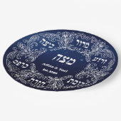 Custom Pesach Seder Plate Hebrew Passover Dinner ペーパープレート (アングル)