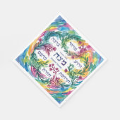 Custom Pesach Seder Plate Hebrew Passover Napkins スタンダードランチョンナプキン (角)