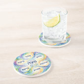 Custom Pesach Seder Plate in Hebrew for Passover  コースター (側面)