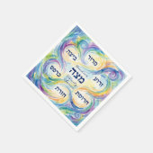 Custom Pesach Seder Plate in Hebrew for Passover スタンダードカクテルナプキン (角)