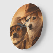 Custom Pet Art Acrylic Wall Clock – 10.75" Modern  ラージ壁時計 (傾斜)