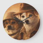 Custom Pet Art Acrylic Wall Clock – 10.75" Modern  ラージ壁時計 (正面)