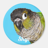 Custom Pet Bird Photo Name マグネット (正面)