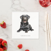Custom Pet Black Lab II Wedding Napkins スタンダードカクテルナプキン (インサイチュ)