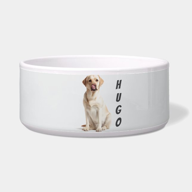 Custom Pet Bowl – Add Your Pet’s Name & Picture ボウル (正面)