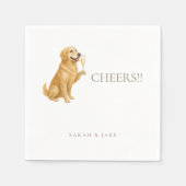 Custom Pet Cheers Wedding Napkins スタンダードカクテルナプキン (正面)