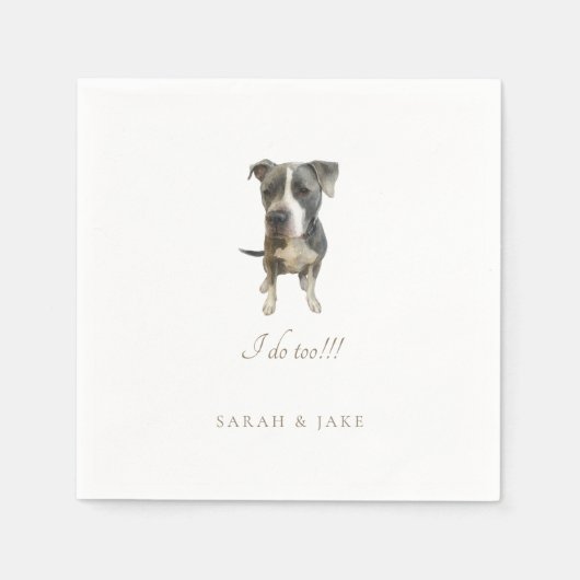 Custom Pet Custom Bruno Wedding Napkins スタンダードカクテルナプキン (正面)