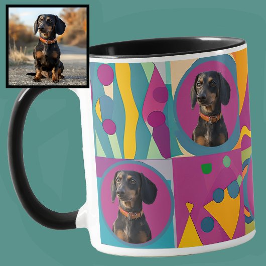 Custom Pet Dachshund or Your Photo Cute Dog Mom マグカップ