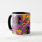 Custom Pet Dachshund or Your Photo Cute Dog Mom マグカップ (正面左)