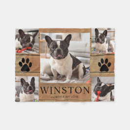 Custom Pet Dog Memorial Keepsake Photo フリースブランケット