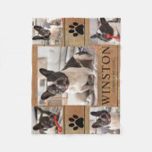 Custom Pet Dog Memorial Keepsake Photo フリースブランケット (正面)