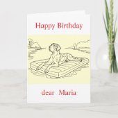Custom pet (dog) photo and message card カード (正面)