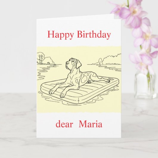 Custom pet (dog) photo and message card カード (蘭)