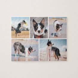 Custom Pet Dog Photo Collage Jigsaw Puzzle ジグソーパズル