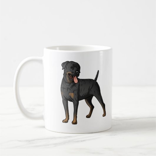 Custom Pet Dog Photo Mug コーヒーマグカップ (左)