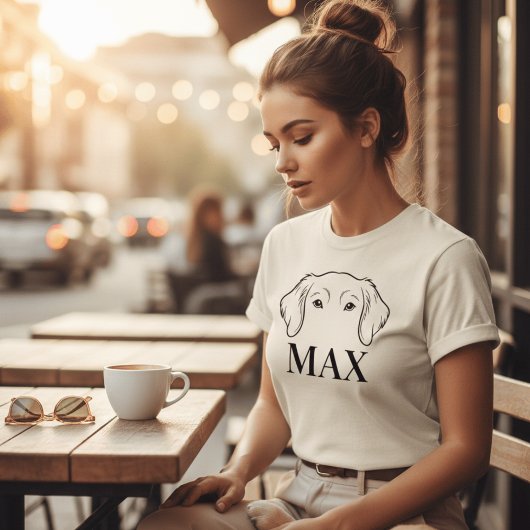 Custom Pet Ear Name Shirt - Minimalist Dog Mom Gif Tシャツ