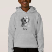 Custom Pet Face Hoodie for Boys, Personalized Dog  (正面)