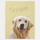 Custom Pet Face Personalized Name Dog Cat Photo  フリースブランケット (正面)