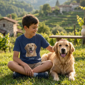 Custom Pet Face T-Shirt for Boys, Personalized Dog Tシャツ