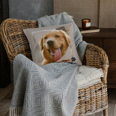 Custom Pet Friends Photo & Name Throw Pillow Gift クッション
