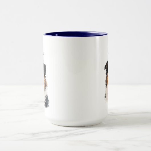 Custom Pet from Photo & Name – Personalized Dog マグカップ (中央)