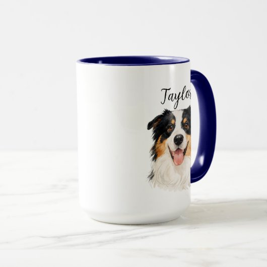 Custom Pet from Photo & Name – Personalized Dog マグカップ (正面右)