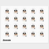 Custom Pet from Photo & Name – Personalized Dog ラウンドシール (シート)