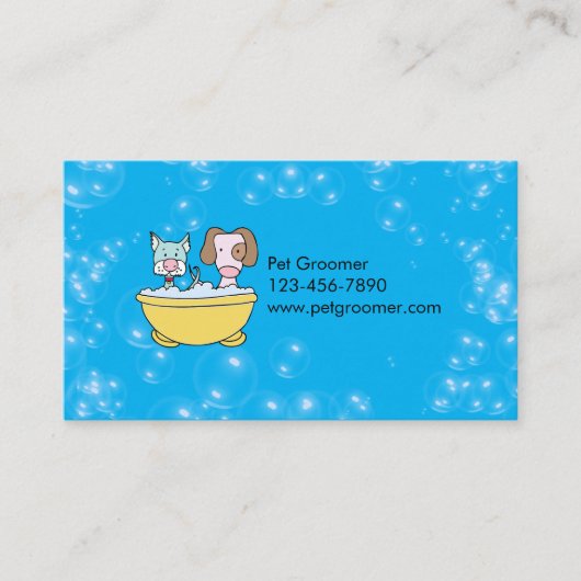 Custom Pet Groomer Appointment Card 名刺 (正面)
