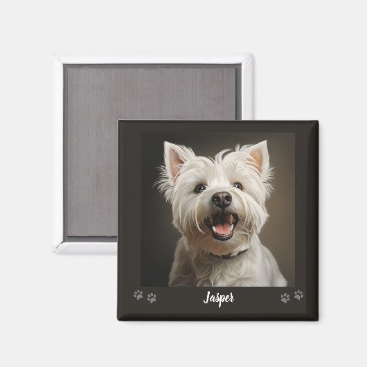 Custom Pet Keepsake Using Your Photo Name マグネット (正面/裏面)