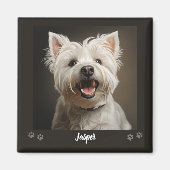 Custom Pet Keepsake Using Your Photo Name マグネット (正面)
