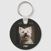 Custom Pet Keychain Using Your Photo & Name キーホルダー (正面)